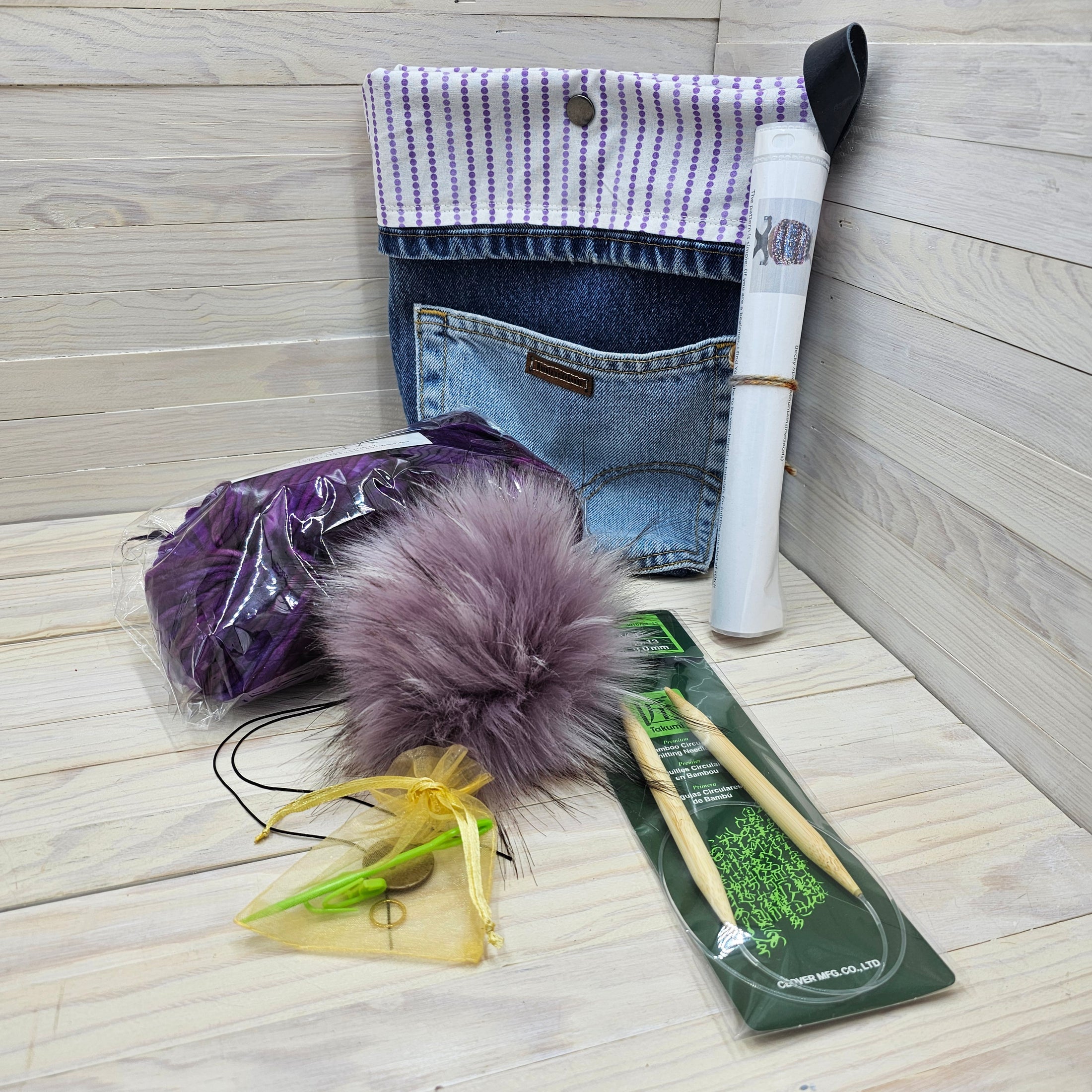 Upcycled Jean DIY Knit Kit