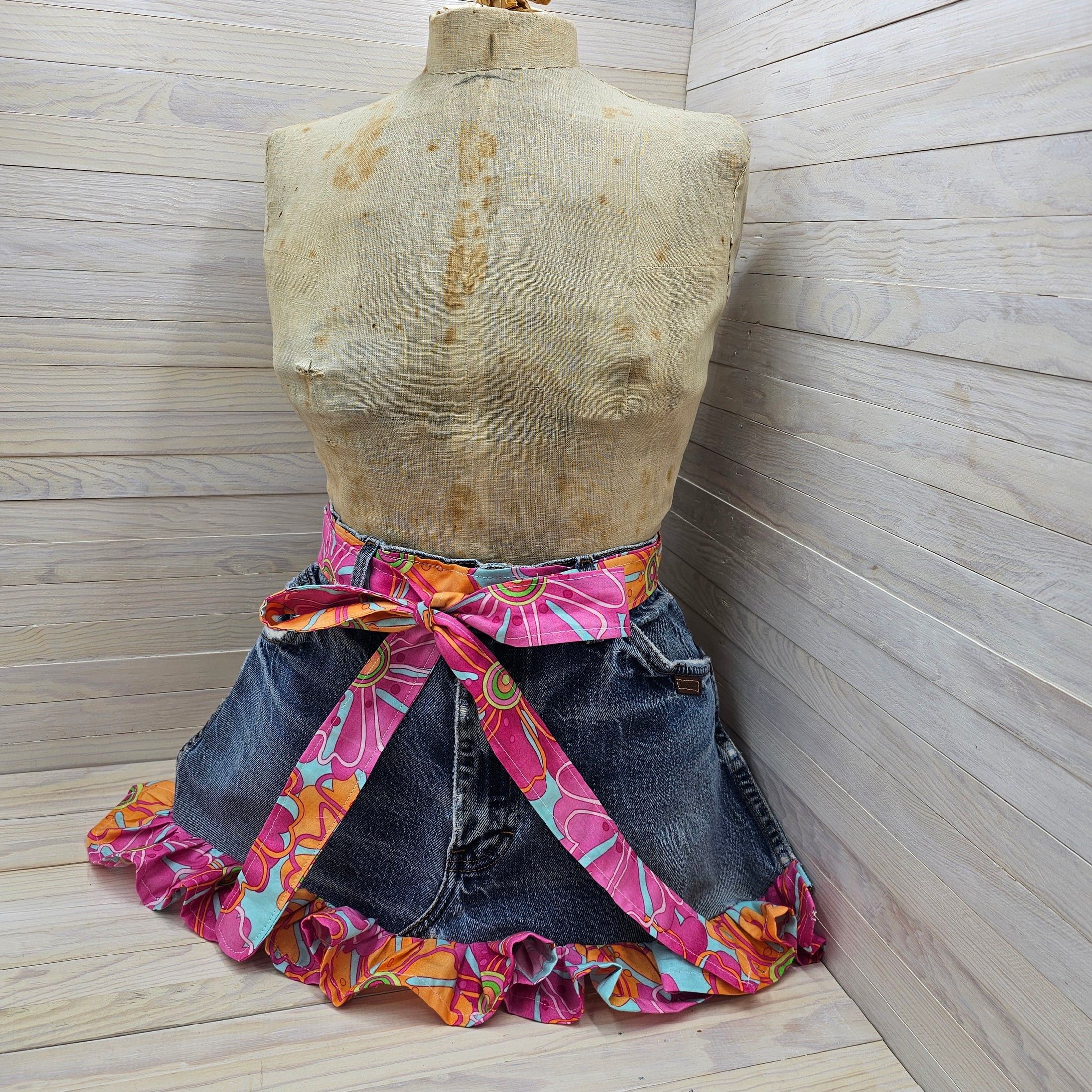 Upcycled Blue Jean Farm Aprons