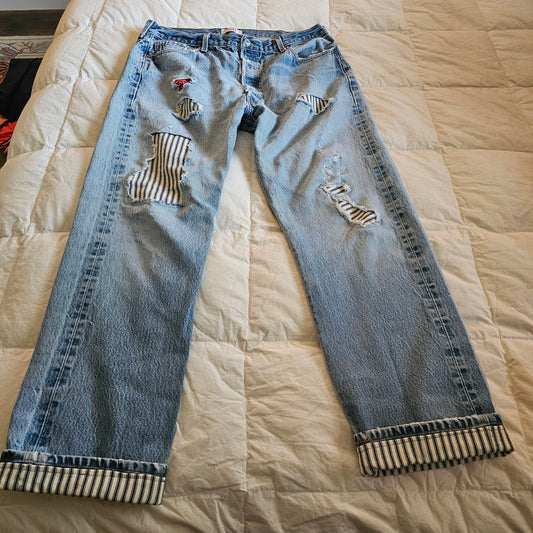 Upcycled Scrappy Jeans