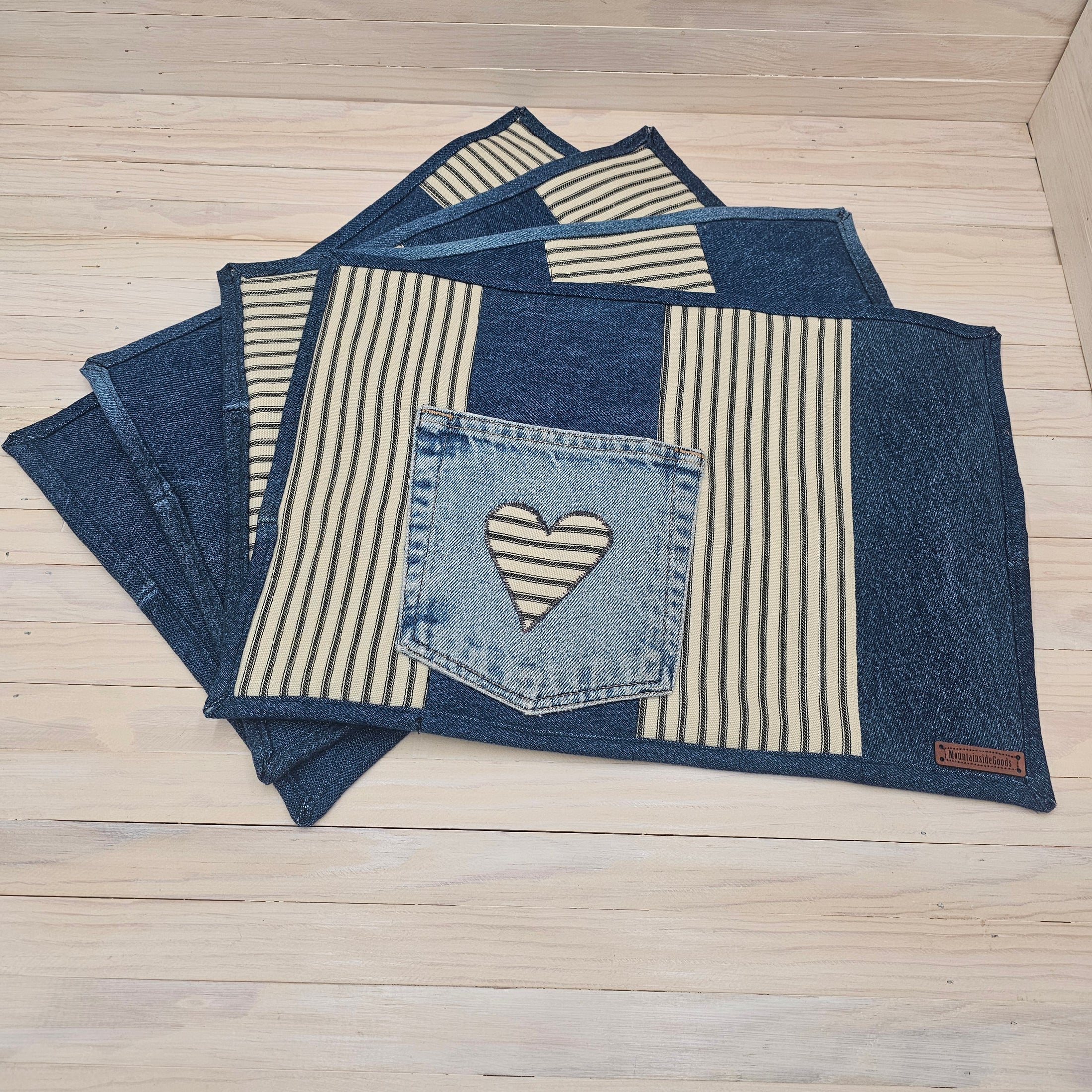 Denim Jean Pocket Placemats (set of 4)