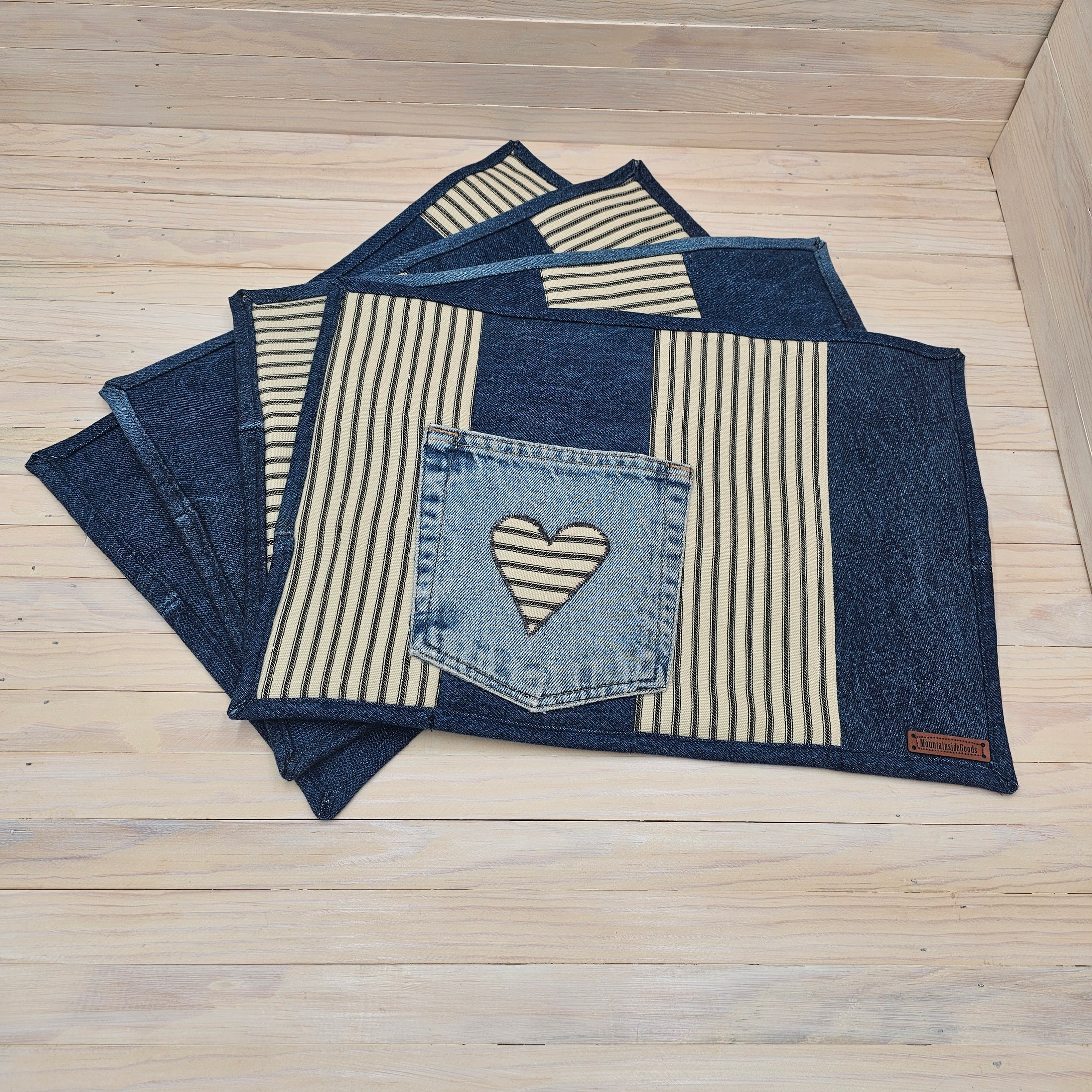 Denim Jean Pocket Placemats (set of 4)