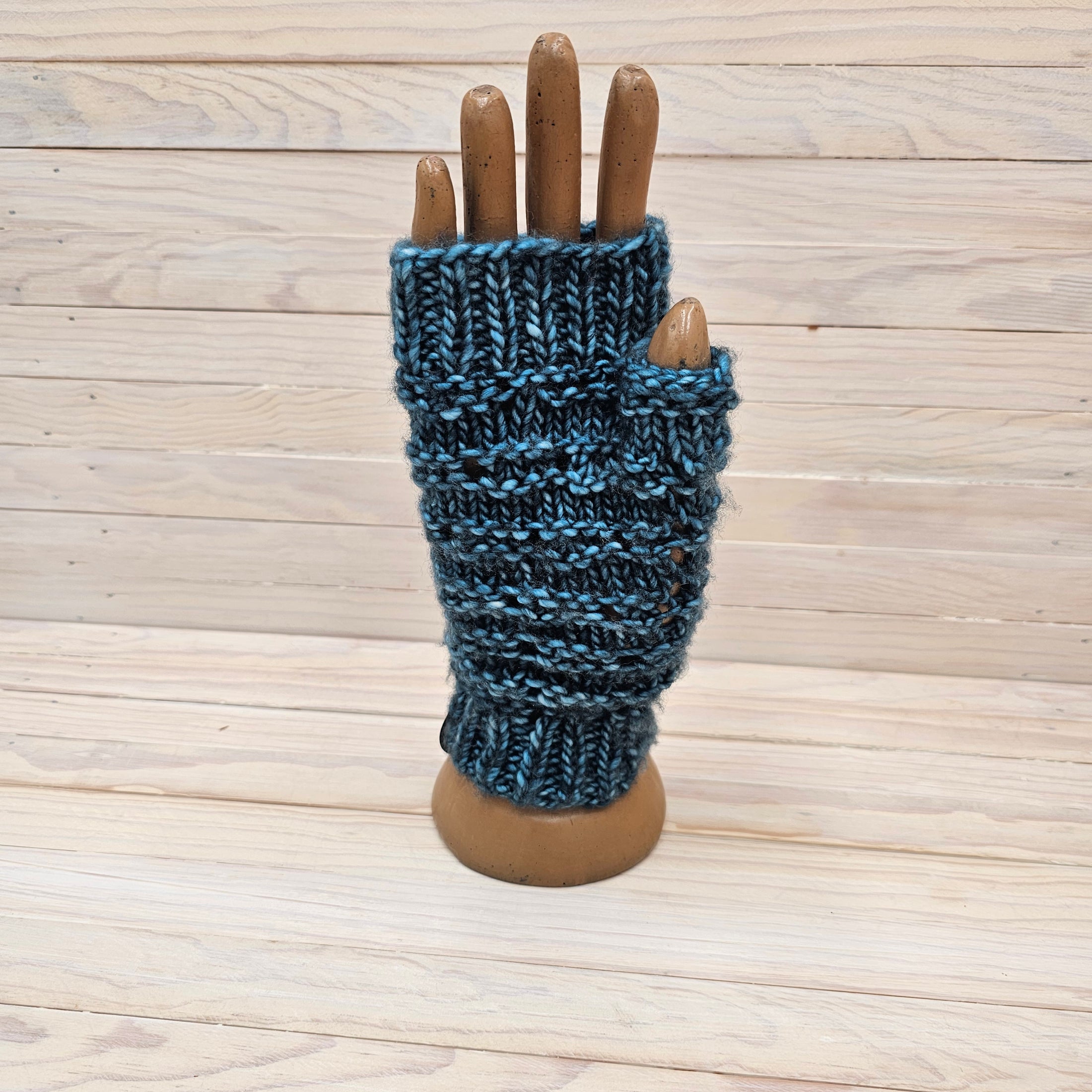 Single Hand-Knit Fingerless Mitts & Mittens