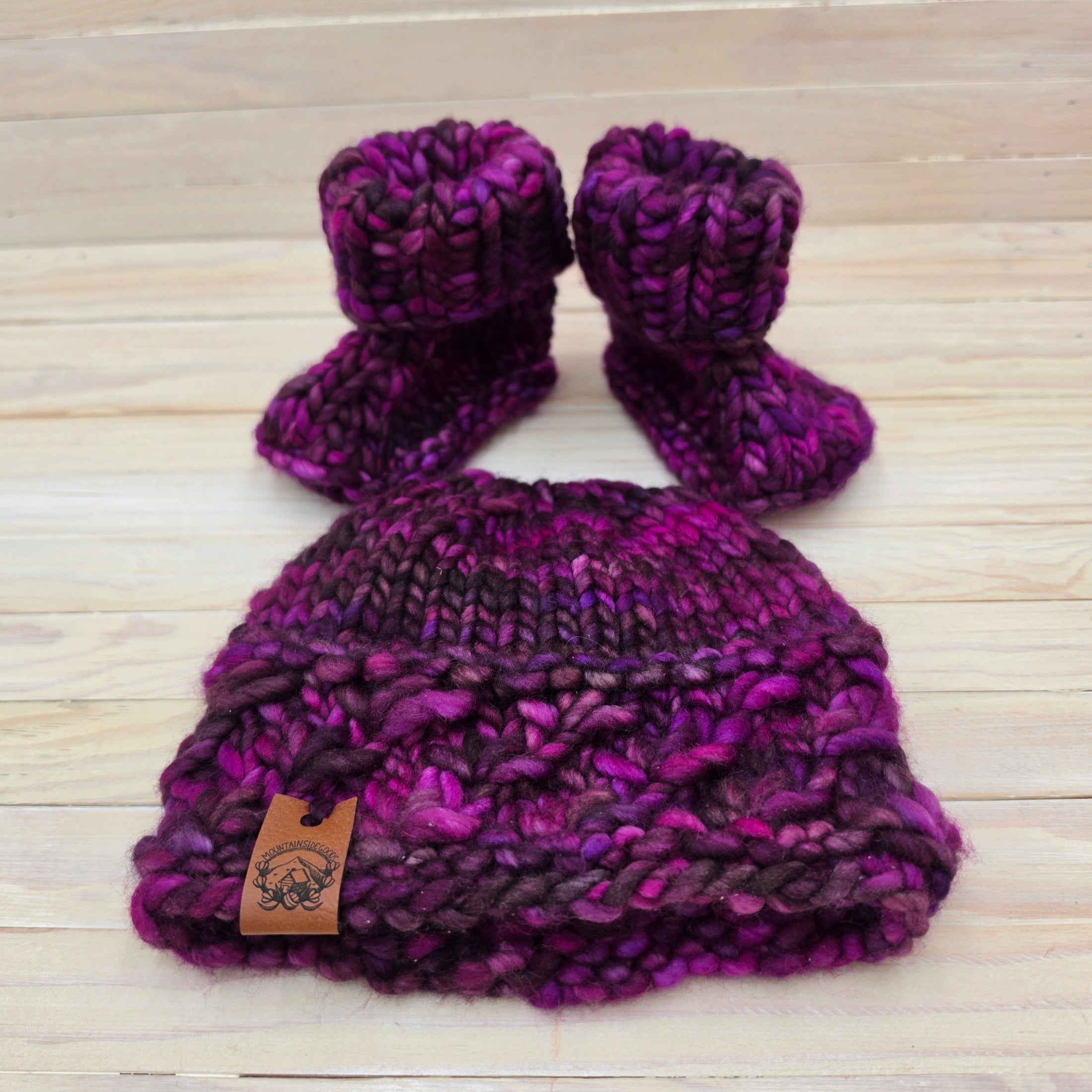 Infant Luxury Knit Hat & Bootie Set