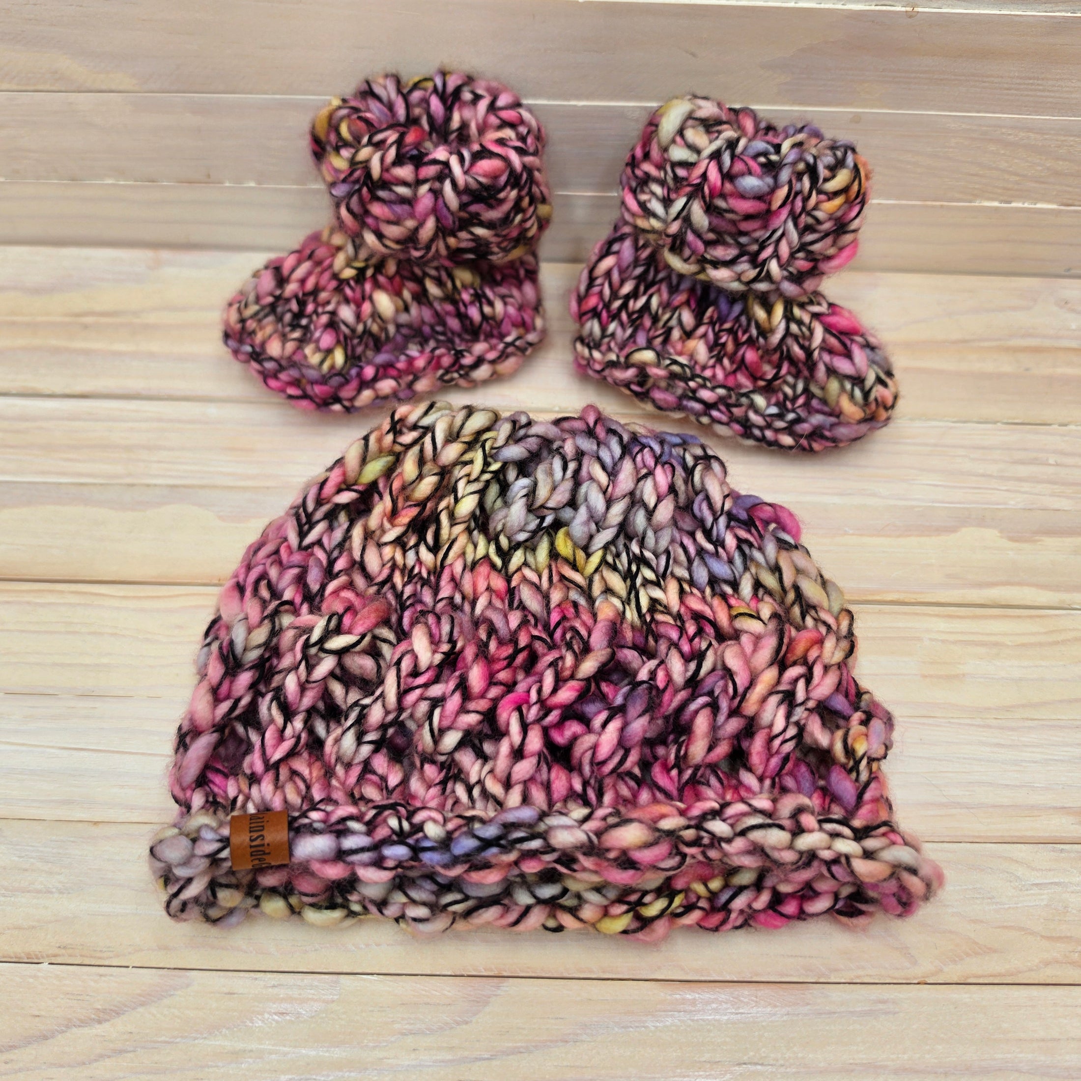 Infant Luxury Knit Hat & Bootie Set
