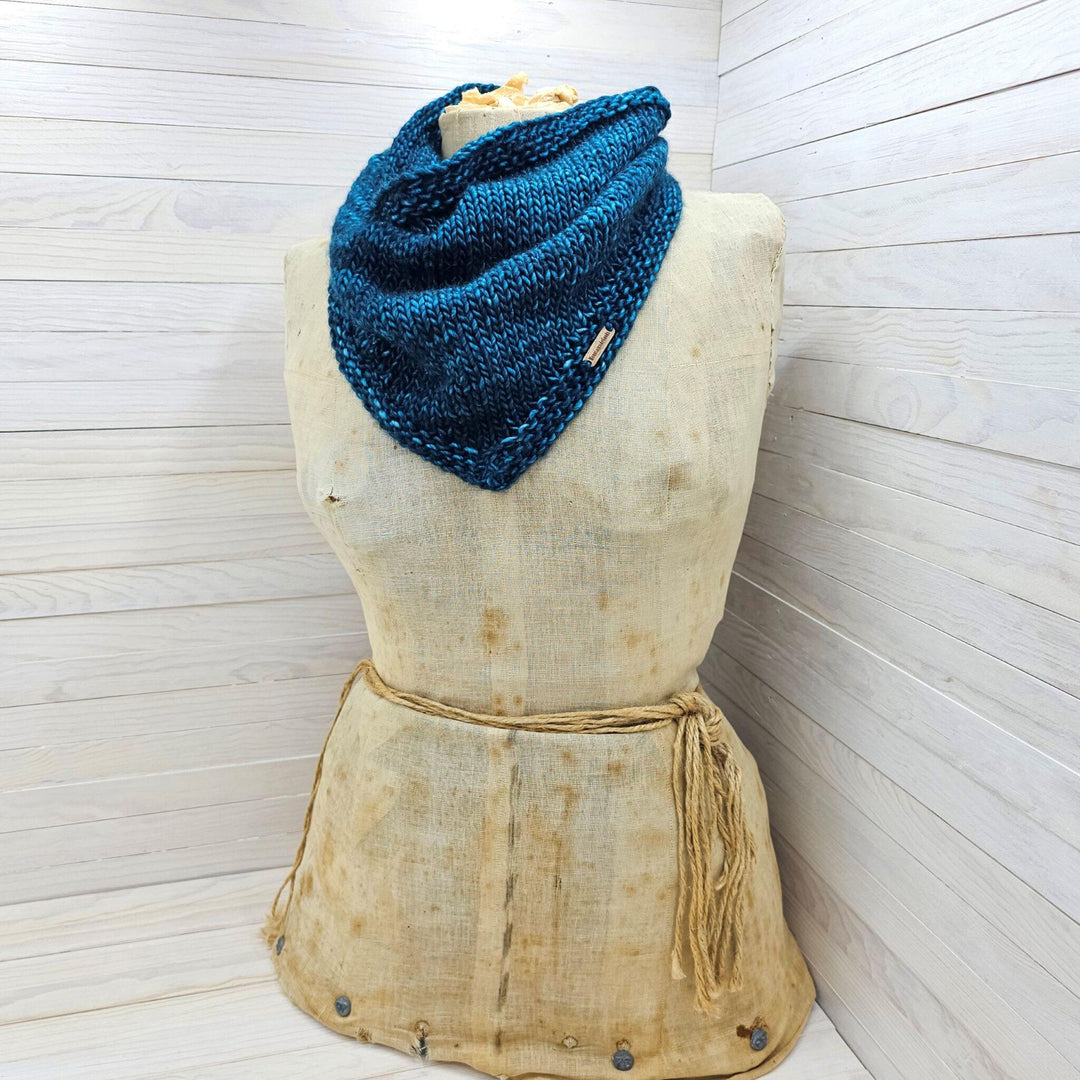 Teal Feather Cowl