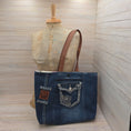 Load image into Gallery viewer, Upcycled Blue Jean Totes
